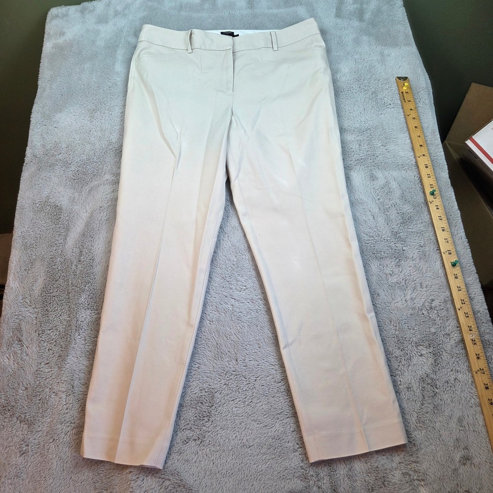 Talbots Dress Pants Womens 12 Hampshire Curvy Straight Leg Beige Khaki